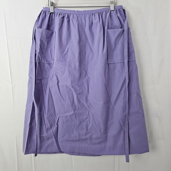 Leon Levin Dresses & Skirts - Leon Levin Sportswear Wrap Purple Skirt Sz 14 Full Pockets Tie Vintage NEW NWT
